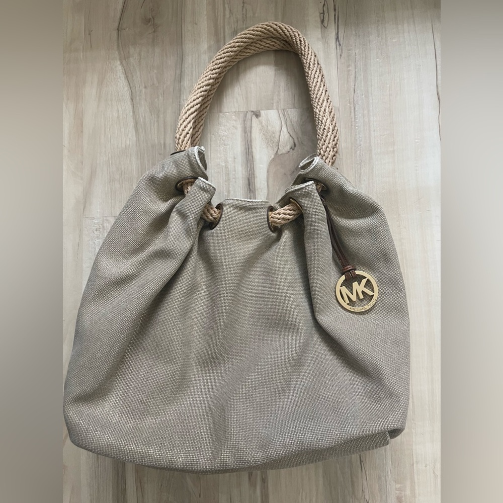 MICHAEL KORS Gold Shimmer Marina Bag
